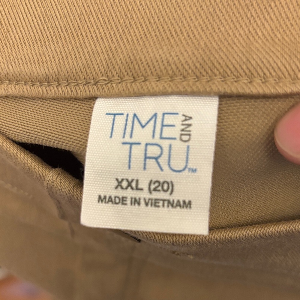 Time and Tru womens Khaki leggings size xxl (20) - Picture 2 of 3